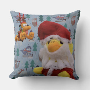 Danny Duck Santa Christmas Throw Pillow
