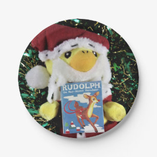 Danny Duck Santa. Paper Plates