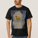Danny Duck the Mummy   T-Shirt<br><div class="desc">A fun design with Danny Duck dressed as a Mummy his favourite outfit for Halloween but also just for fun. Only in this costume does he feel at home in a room full of cobwebs and spiders before going on his scary adventures. Mummys aren't just for Halloween.</div>