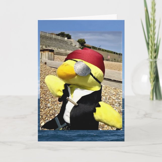 Danny Duck the Pirate Birthday card (Front)