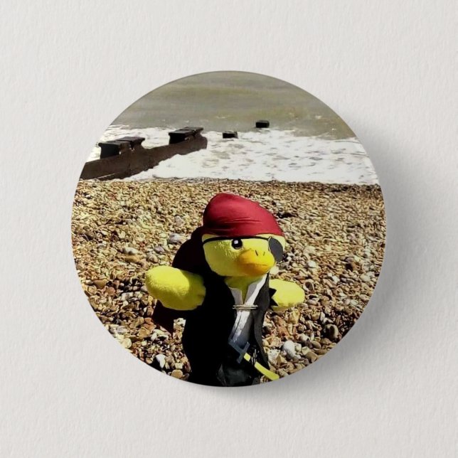 Danny Duck the pirate Button (Front)