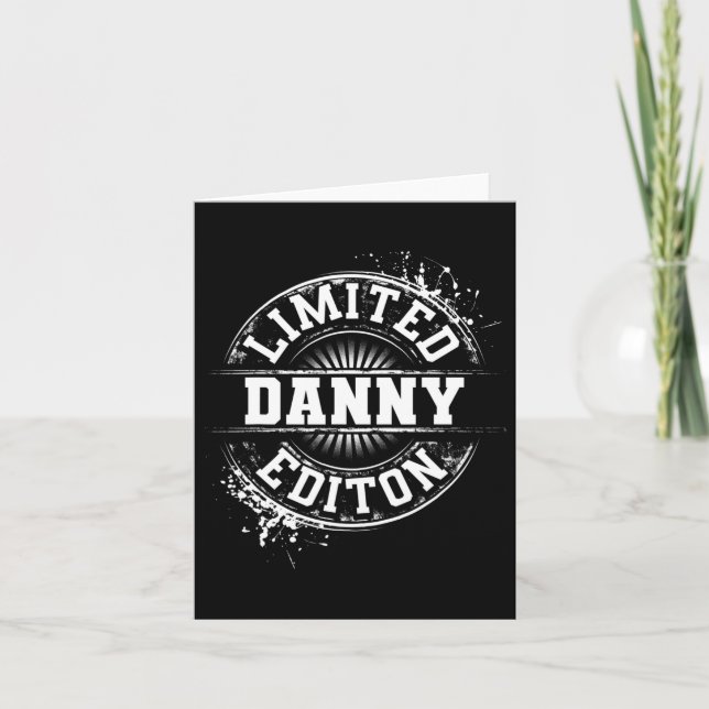 Danny Limited Edition Funny Personalised Name Joke Card (Front)