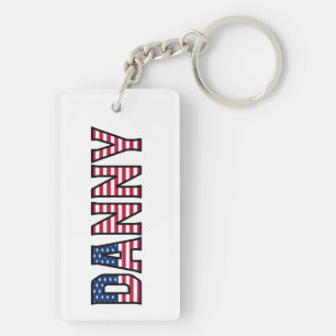 Danny Name Vorname USA Flagge Anhänger Schlüssel Key Ring