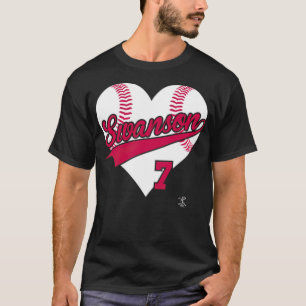 Dansby Swanson Baseball Heart 90s sports  T-Shirt