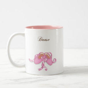 "Danse" Ballet Slippers Two-Tone Coffee Mug