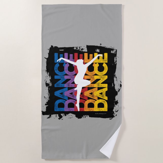 Danse et Lettres Beach Towel (Front)