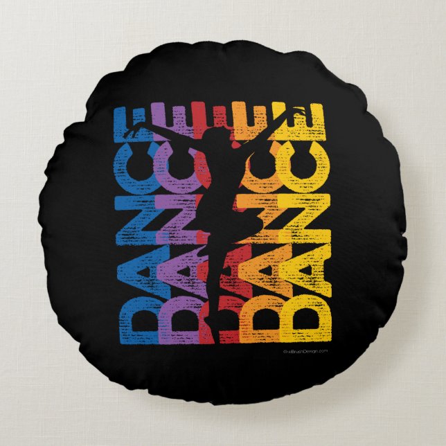 Danse et Lettres (Dance) Round Pillow (Front)