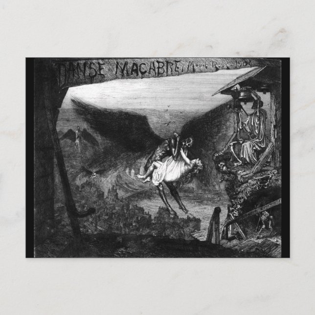 Danse macabre by Marcel Roux postcard (Front)