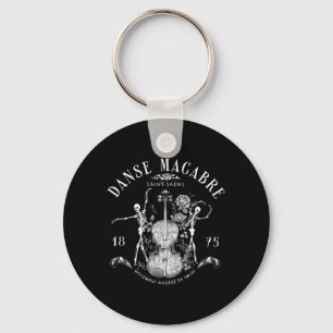 Danse Macabre Orchestra Skeleton Violin Teacher Key Ring