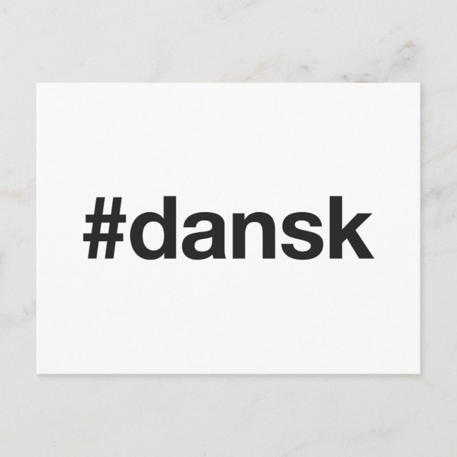 DANSK Hashtag Postcard (Front)