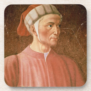 Dante Alighieri (1265-1321) detail of his bust, fr Coaster