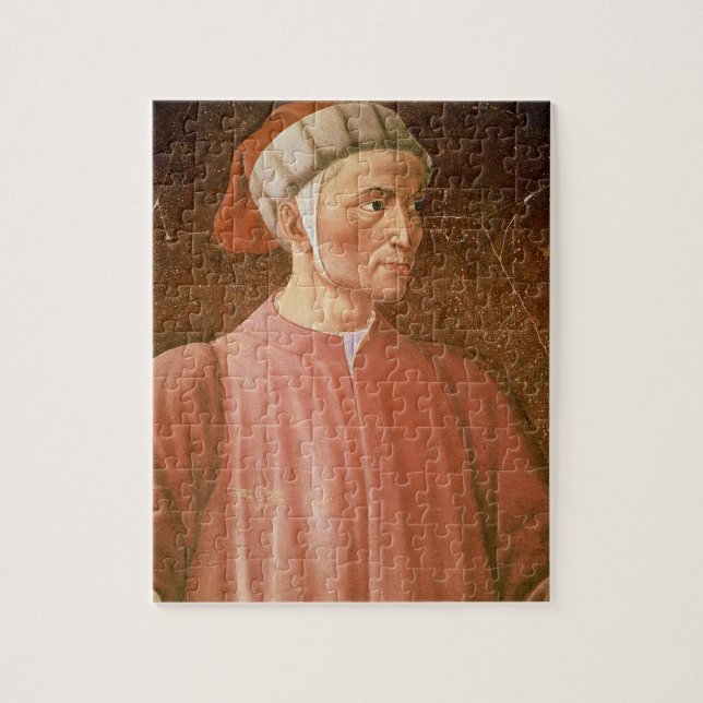 Dante Alighieri (1265-1321) detail of his bust, fr Jigsaw Puzzle (Vertical)