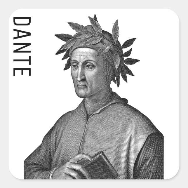 Dante Alighieri Square Sticker (Front)