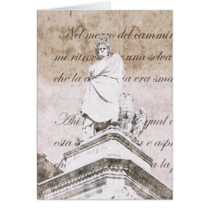 Dante Alighieri with verses from Inferno, Divine C