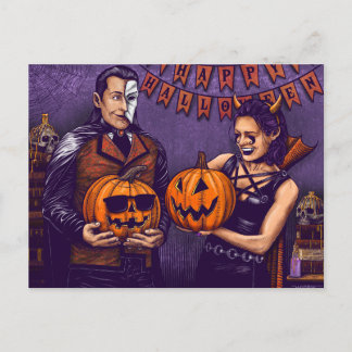Dante and Aria Halloween postcard