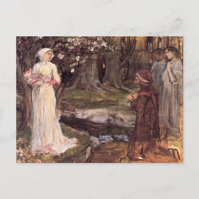 Dante and Beatrice fine art Postcard (Front)