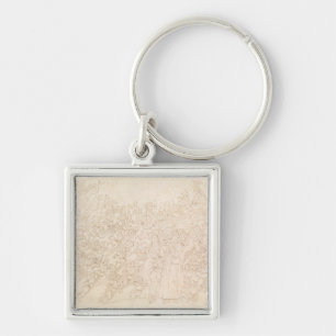 Dante and Beatrice, from Dante's `Divine Key Ring