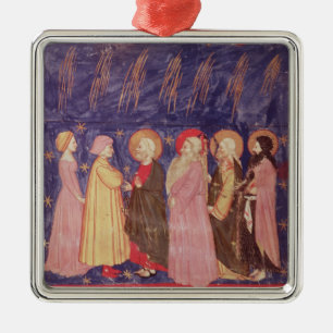 Dante and Beatrice with the Saints of Paradise Metal Ornament