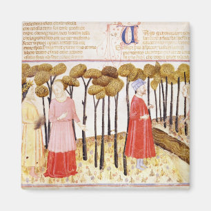 Dante and Virgil  at the Summit of Purgatory Magnet