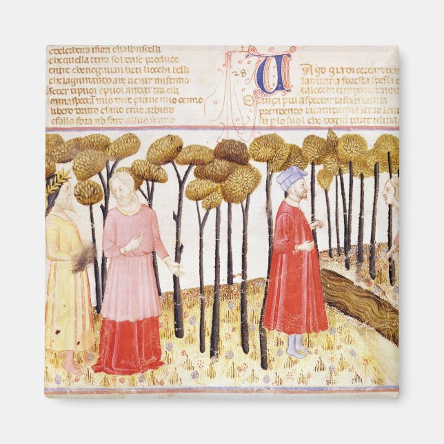 Dante and Virgil  at the Summit of Purgatory Magnet (Front)