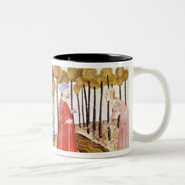 Dante and Virgil  at the Summit of Purgatory Two-Tone Coffee Mug (Right)