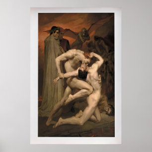 Dante and Virgil by William-Adolphe Bouguereau Poster