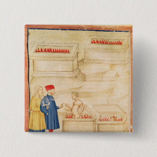 Dante and Virgil discover Count Ugolino 15 Cm Square Badge