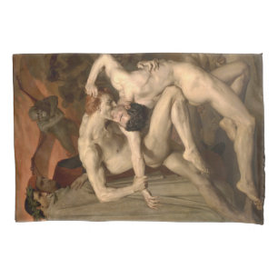 Dante and Virgil in Hell (by Bouguereau) Pillowcase