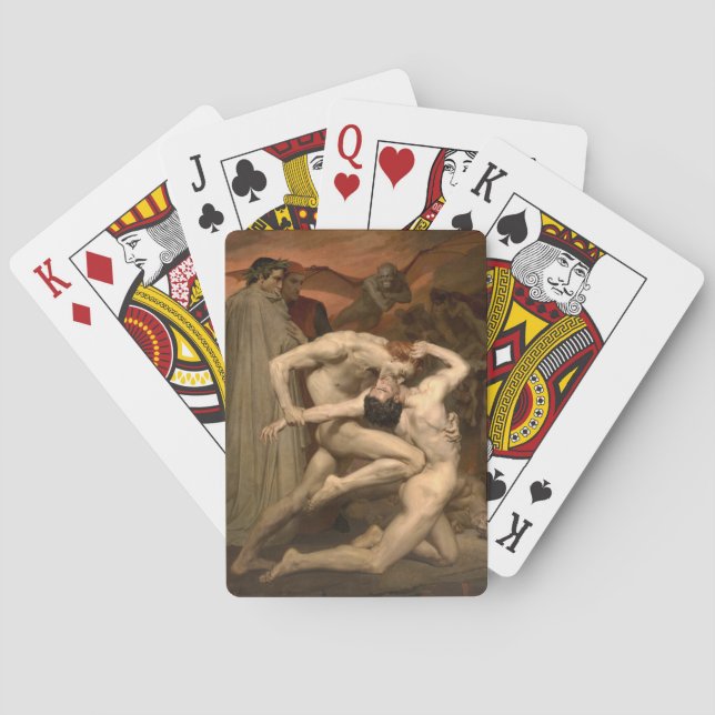 Dante and Virgil in Hell (by Bouguereau) Playing Cards (Back)