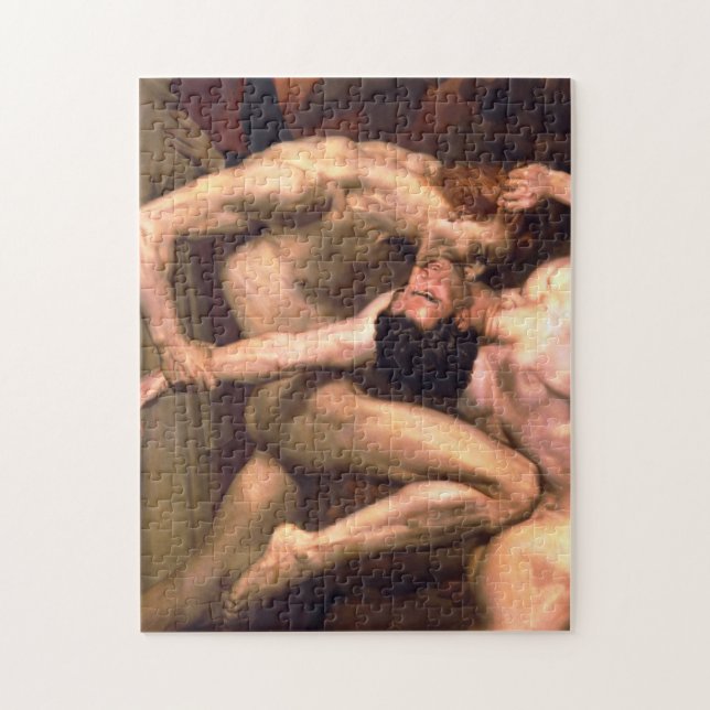 Dante And Virgil In Hell William Adolphe Bouguerea Jigsaw Puzzle (Vertical)