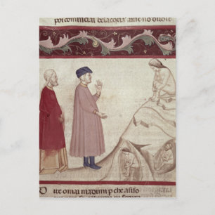 Dante and Virgil meet the souls imprisoned Postcard