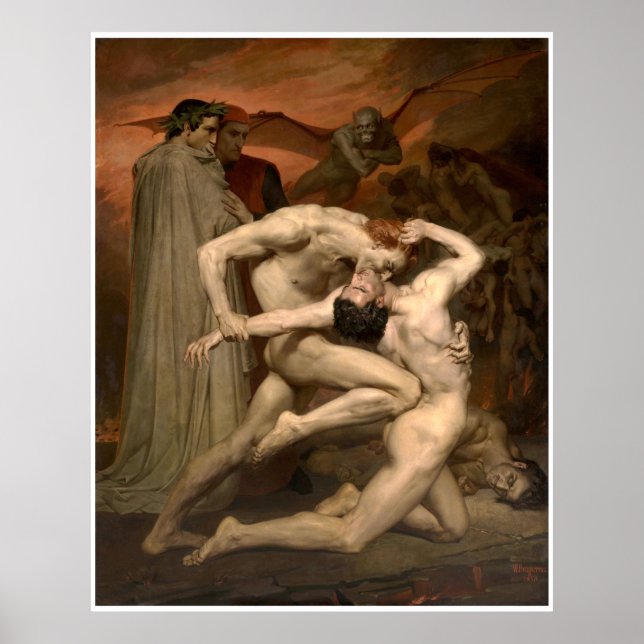 Dante and Virgil William-Adolphe Bouguereau Poster (Front)