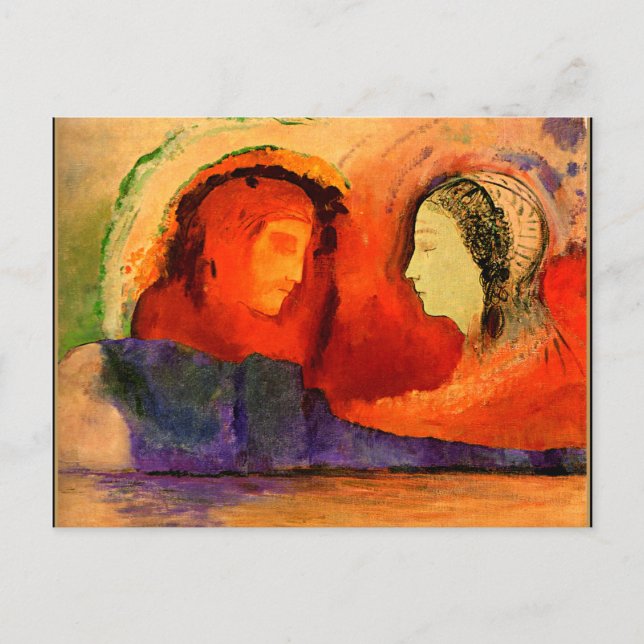 Dante et Beatrice, artwork by Odilon Redon Postcard (Front)