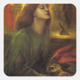 Dante Gabriel Rossetti- Beata Beatrix Square Sticker