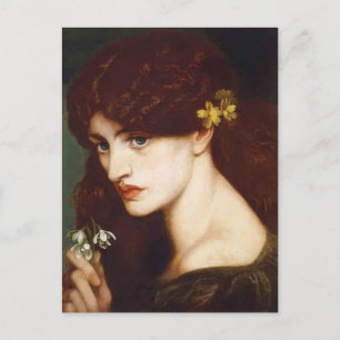 Dante Gabriel Rossetti- Blanzifiore (Snowdrops) Postcard