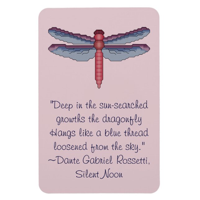 Dante Gabriel Rossetti Dragonfly Quote Magnet (Vertical)