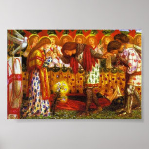 Dante Gabriel Rossetti paints Sir Galahad Poster