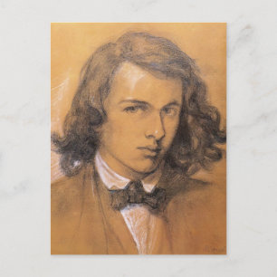 Dante Gabriel Rossetti- Self-Portrait Postcard