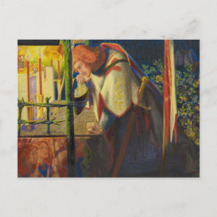 Dante Gabriel Rossetti - Sir Galahad at the Ruined Postcard