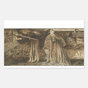 Dante Gabriel Rossetti - Sir Launcelot Rectangular Sticker