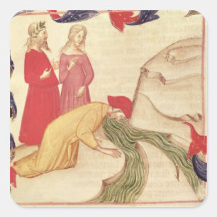 Dante purifying himself before entering square sticker