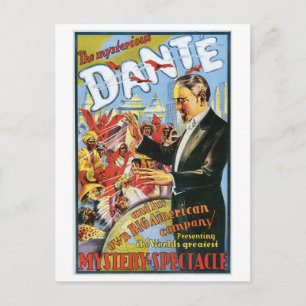 Dante ~ The Mysterious Magician Vintage Magic Act Postcard