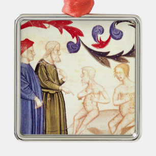 Dante, Virgil and the Plague-stricken Metal Tree Decoration