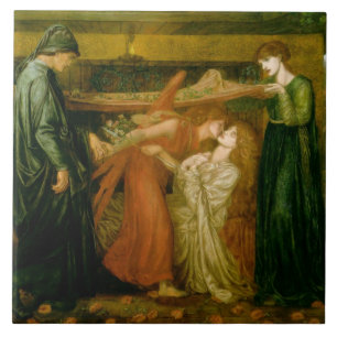 Dante's Dream by Gabriel Dante Rossetti Tile