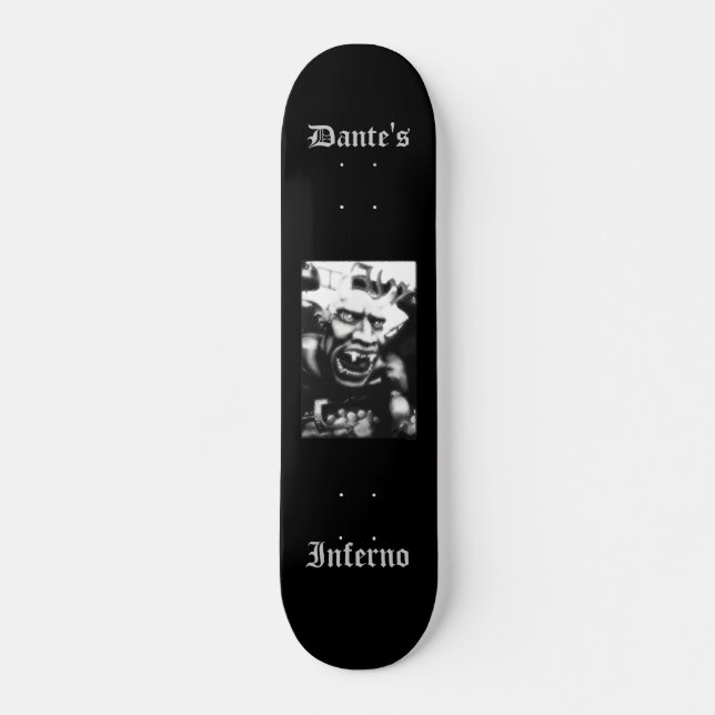 Dante's Inferno (Black) Customised Skateboard (Front)