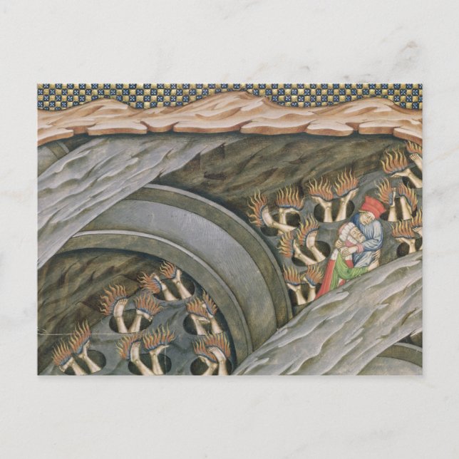 Dante's Inferno with a commentary Postcard (Front)