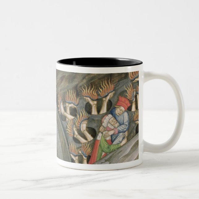 Dante's Inferno with a commentary Two-Tone Coffee Mug (Right)