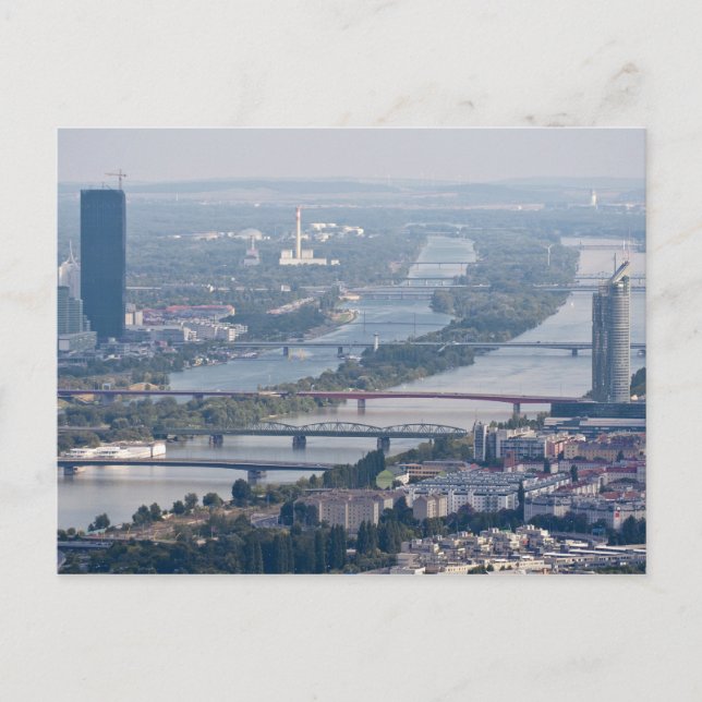 Danube and New Danube Postcard (Front)