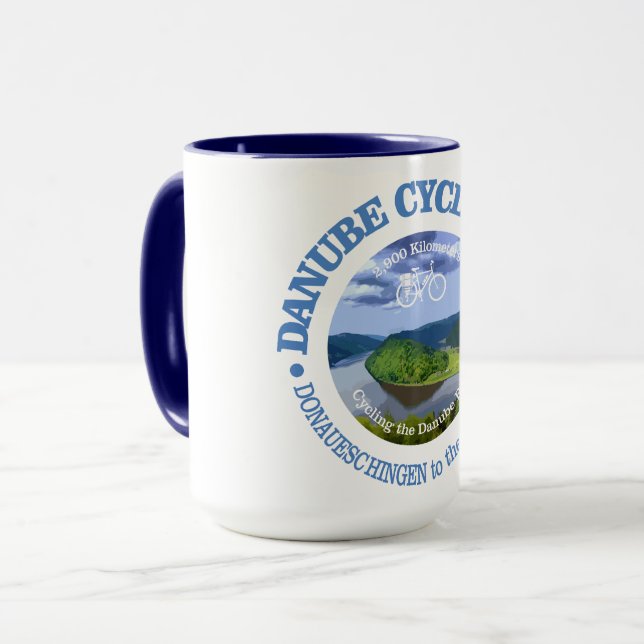 Danube Cycle Path (cycling c) Mug (Front Left)