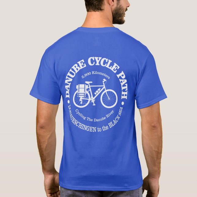 Danube Cycle Path (cycling) T-Shirt (Back)